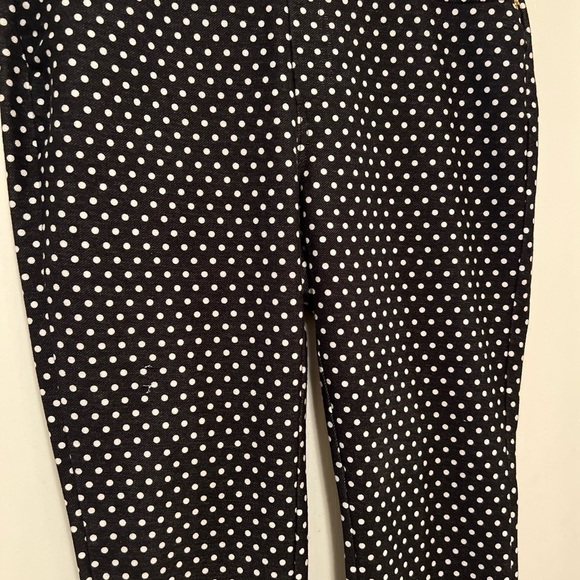 Michael Kors black and white polka dot skinny pants size 12 - Picture 5 of 6
